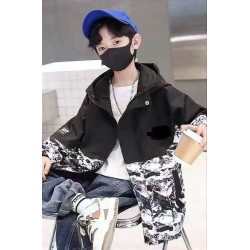 Black White Abstract Parachute Jacket