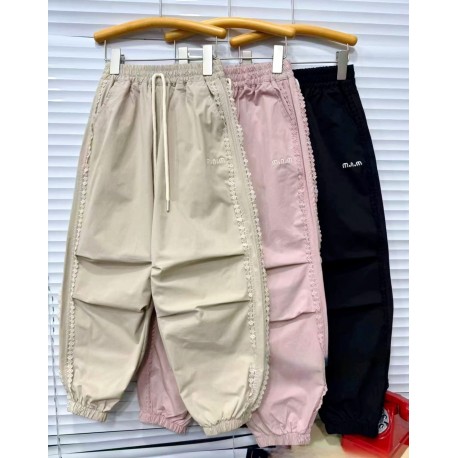 Pink Side Lace Jogger Pants