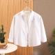 White Basic Long Sleeve Shirt
