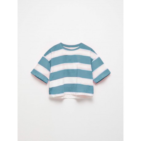 Blue Stripe Oversized T-Shirt