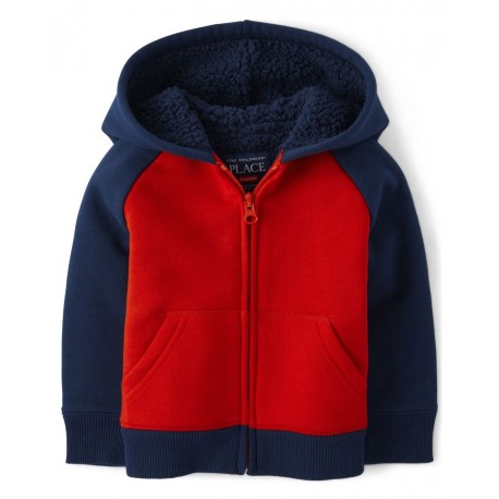 PL@ce Red Navy Sherpa Jacket