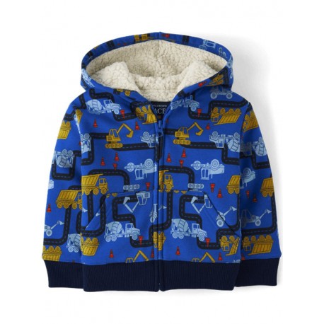 PL@ce Blue Heavy Equipment Sherpa Jacket