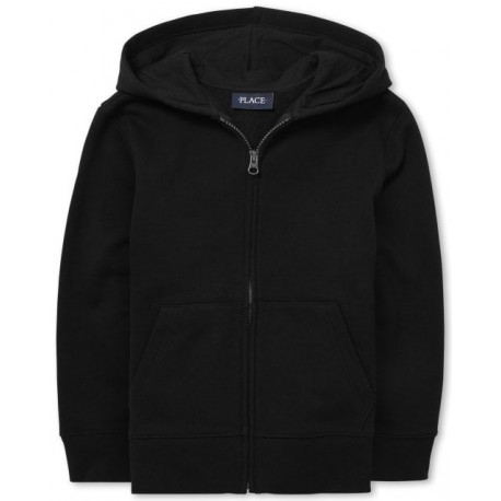 PL@ce Black Hoodie Jacket