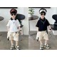 Black Cream Z Shirt Set Cream Cargo Pants