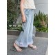 Purple Ruffles Denim Pants