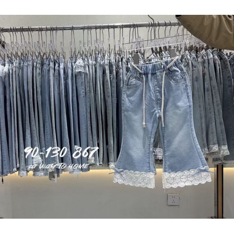 Big Lace Denim Pants