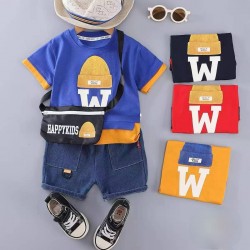 W Hat Top Set Denim Shorts