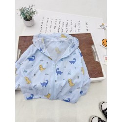 Blue Dinosaurs Wind Breaker Jacket