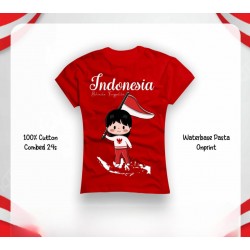 C Kemerdekaan Indonesia Short Sleeve Girl Series T-shirt