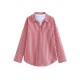 Zr Red Small Stripe Long Sleeve Shirt