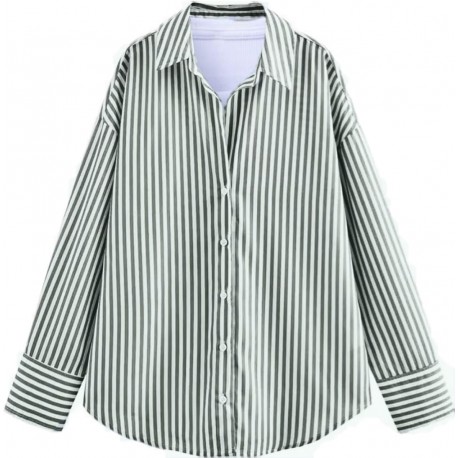 Zr Green Stripe Long Sleeve Shirt