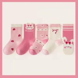 Pink Rabbit Winter Socks