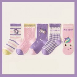 Purple Unicorn Winter Socks
