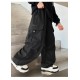 Black Big Pocket Cargo Pants