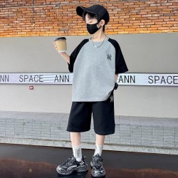 NY Black Grey Top Set Pants