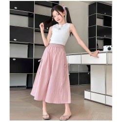 Pink Small Ribbon Cullote Pants