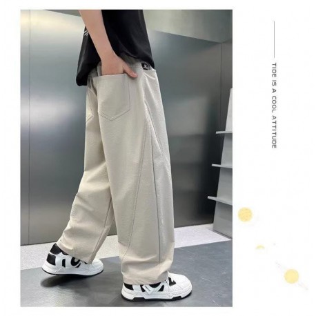Beige Me Korean Wide Pants