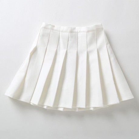White Pleated Skort