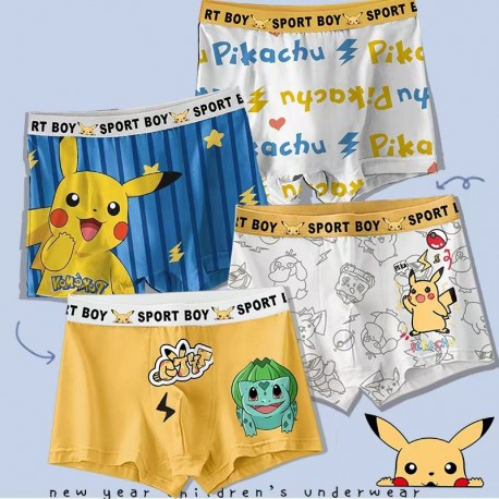 4pcs P0kemon Boxers Underwear
