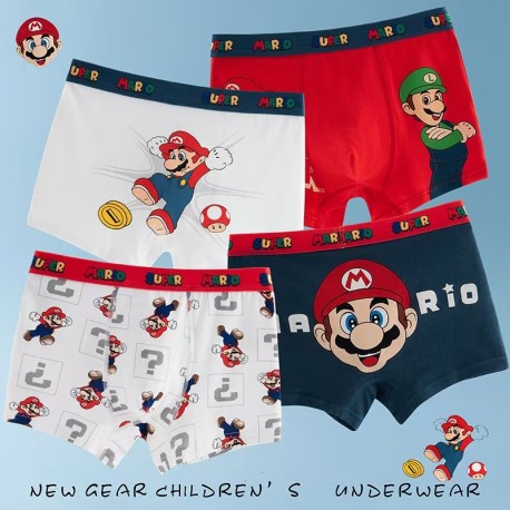4pcs Super M@rio Boxers Underwear
