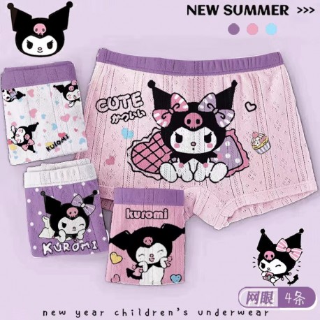 4pcs Pink Kur0mi Boxers Underwear