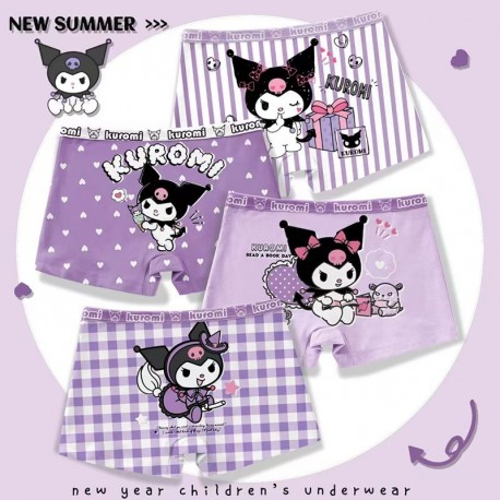 4pcs Purple Kur0mi Boxers Underwear