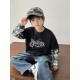 Black Silence Plaid Long Sleeve T-shirt