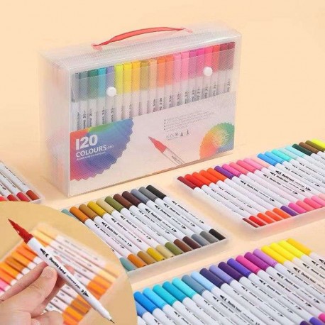 Dual Tip Brush Markers (120pc)