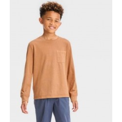 C@t n J@ck Brown Long Sleeve Pocket T-Shirt