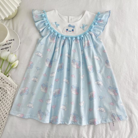 C1namorrol Pompom Full Print Dress