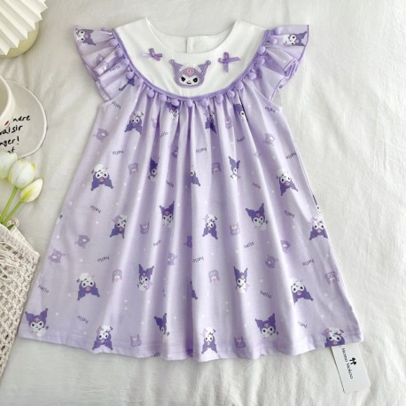 Kur0mi Pompom Full Print Dress