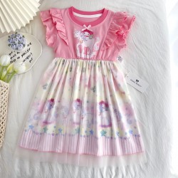 Mel0dy Ruffle Full Print Dress