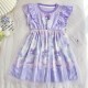 Kur0mi Ruffle Full Print Dress