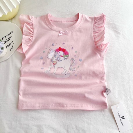 Mel0dy Unicorn Ruffle Top