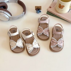 Pink Leather Lace Sandals