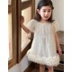 Cream Sparkle Puffy Tulle Dress