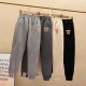 Cream Yellow Labels Jogger Pants