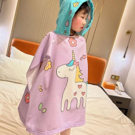 Purple Unicorn Hoodie Towel