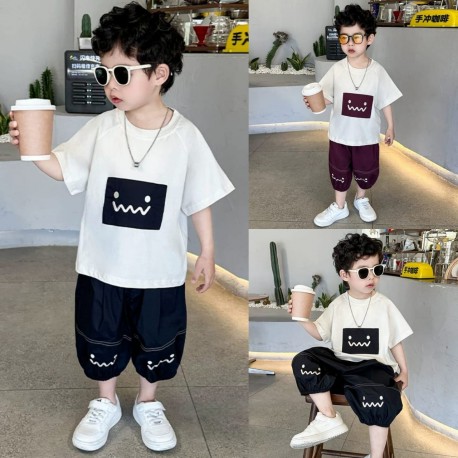 Square Face T-shirt Set Pants