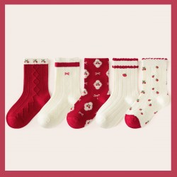 Red Cherry Winter Socks