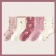 Pink Floral Winter Socks