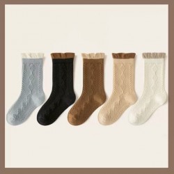 Knit Ruffles Winter Socks