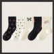 Black White Cherry Winter Socks