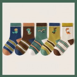 Dino Stripe Winter Socks