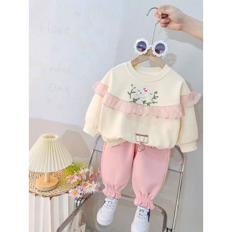 Bunny Ruffle Top Set Pants