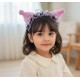 Light Purple Hearts Ribbon Ruffles Headband