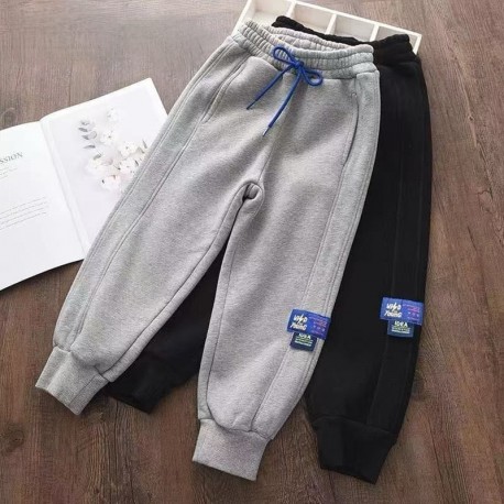 Grey Blue Labels Jogger Pants