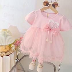 Pink Bunny Ear Ribbon Dress
