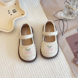 White Cherry Flat Shoes