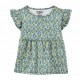 0shkosh Blue Floral Ruffle Top